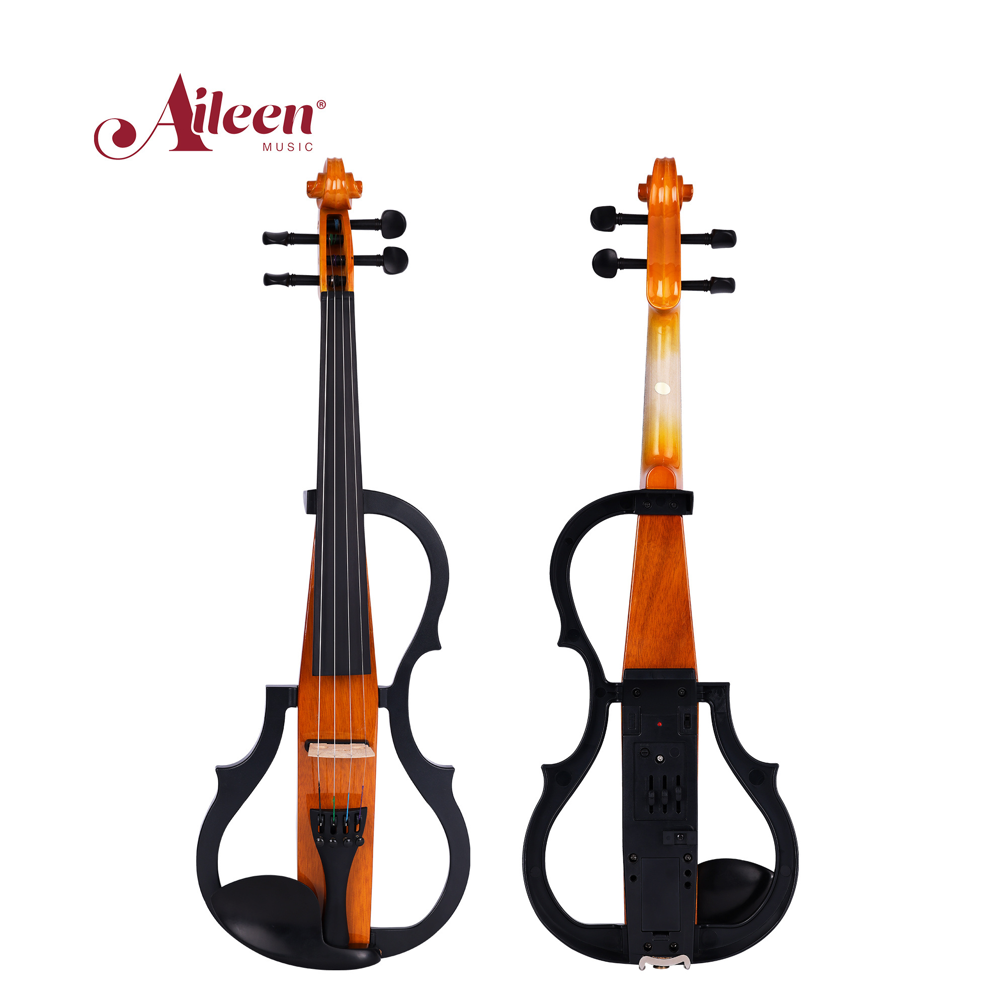 Solid Okoume 4/4 electric violin advanced with EQ electronic output(VE120P)