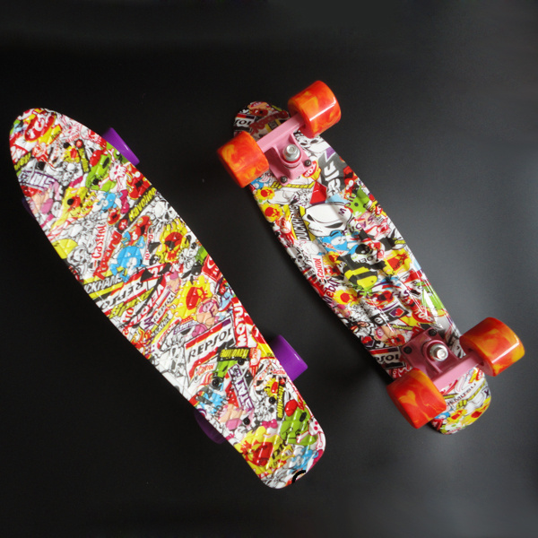 Wholesale Custom Graphic Printed 22 Inch Plastic Surf Skate Skateboard