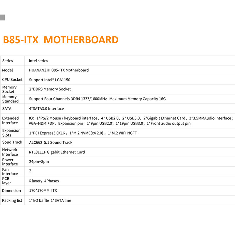 HUANANZHI H81 B85 lga 1150 Motherboard for Intel Xeon Gaming Motherboard Computer PC industrial server desktop atx itx ddr3