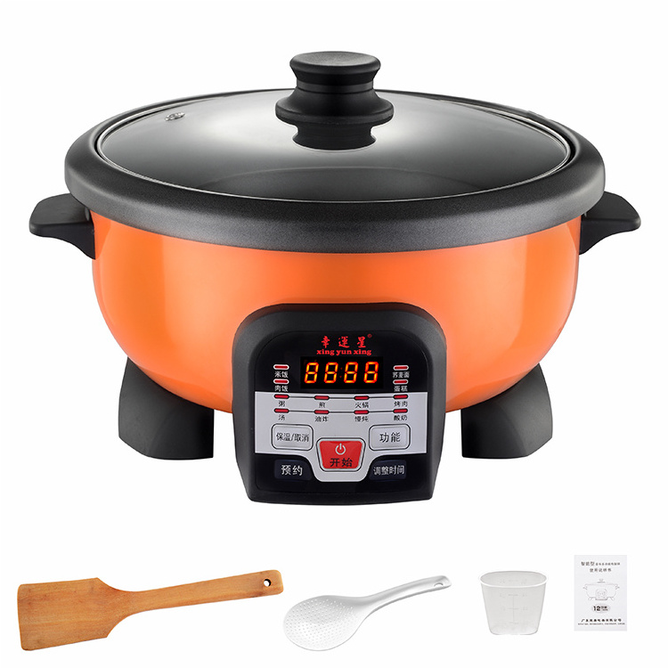 Multifunctional Electric Cooking Hot Pot Non-stick Frying Rice Cooker Household Stainless Steel Dormitory Electric Boiling Pot