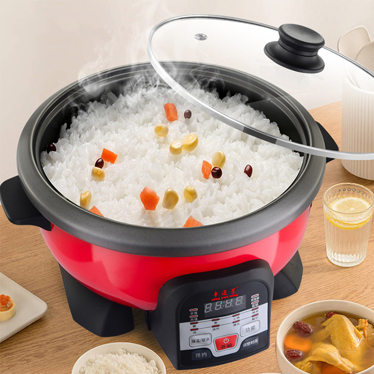 Multifunctional Electric Cooking Hot Pot Non-stick Frying Rice Cooker Household Stainless Steel Dormitory Electric Boiling Pot