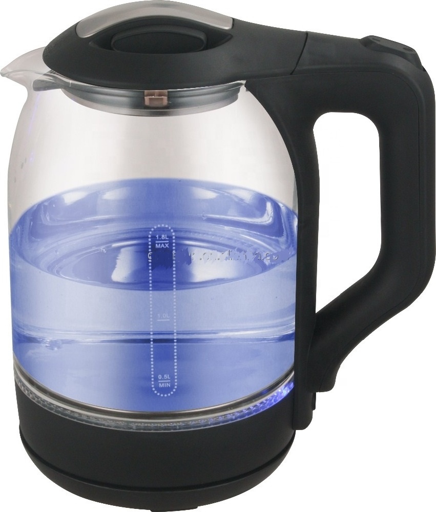 Home Appliance 220V 1.8 L Hot Water Boiler LED Light Electric Glass Tea Kettles