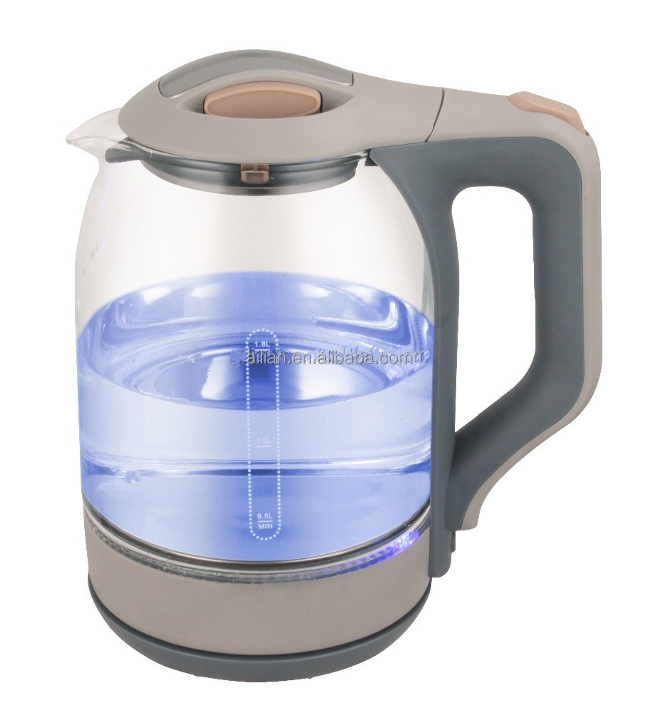 Home Appliance 220V 1.8 L Hot Water Boiler LED Light Electric Glass Tea Kettles