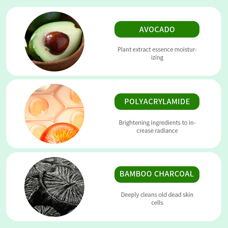 Wholesale Private Label SADOER Bamboo Charcoal Exfoliating Scrub Organic Avocado Extract Vitamin E Whitening Body Scrub