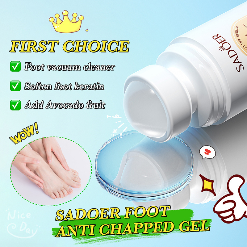 OEM SADOER new in 2023 herbal smoothing nourishing foot gel skin care beauty products exfoliating cracked heel cream