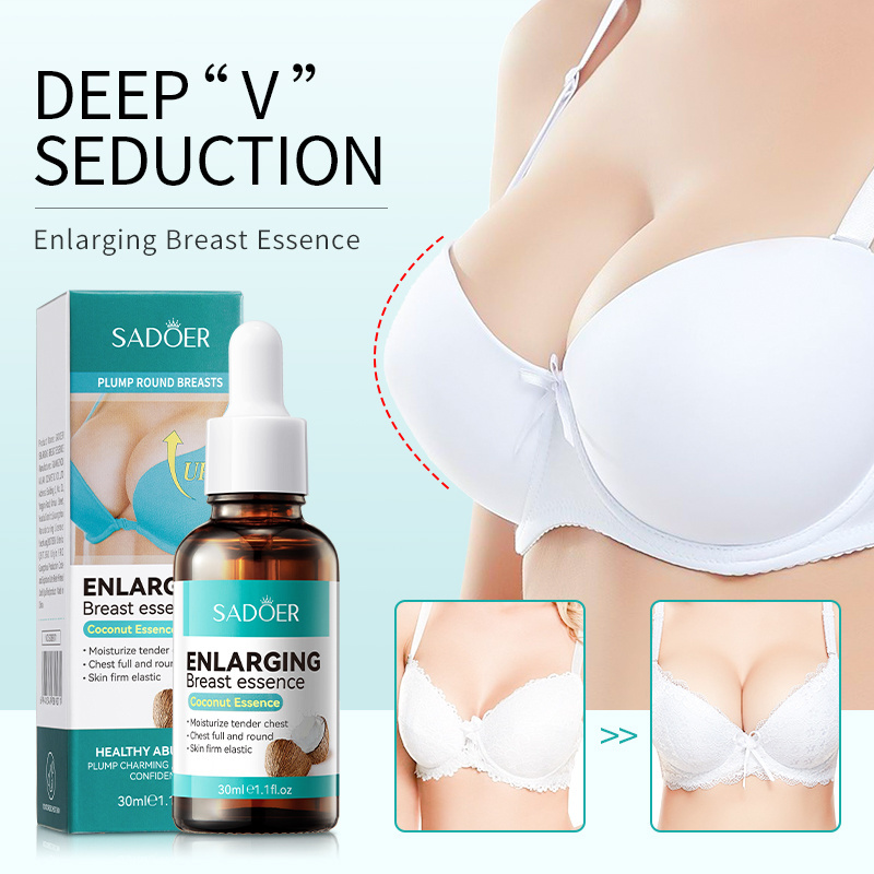 OEM SADOER coconut milk best breast care big boobs tight massage serum natural organic firming breast enhancement cream oil