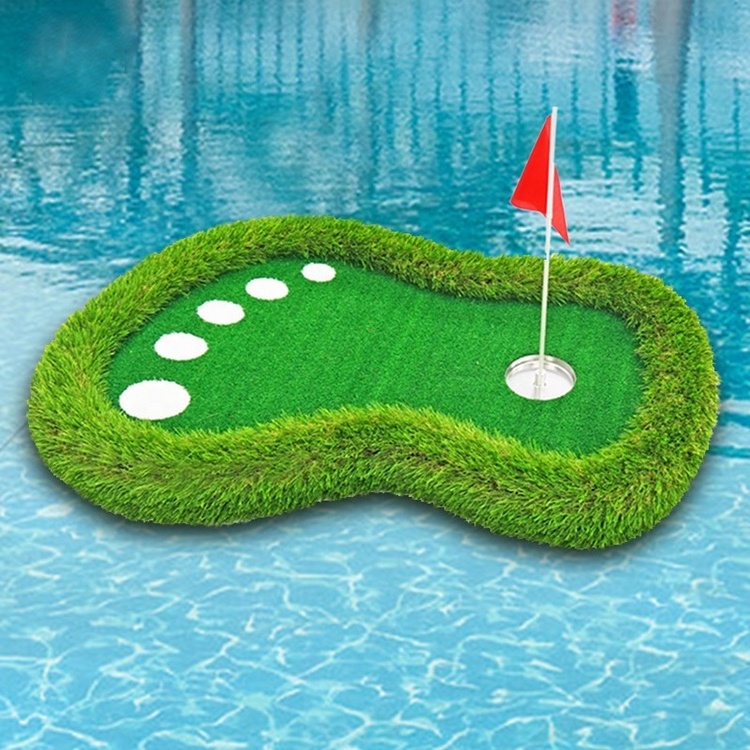 Portable New Style Water Golf Artificial  Floating Putting Green With Eva Base  Can Be Customized