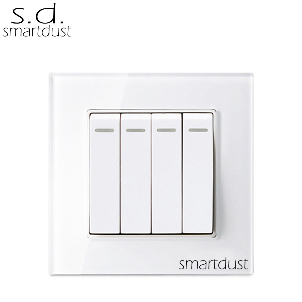 Smartdust Button Push Waterproof Light Switch Bathroom Wall Switch