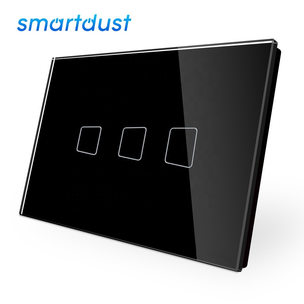 Smartdust US Glass Panel Alexa Google Home Tuya eWelink App Control Voice Remote Wall WIFI Touch Light Smart AU Dimmer Switch