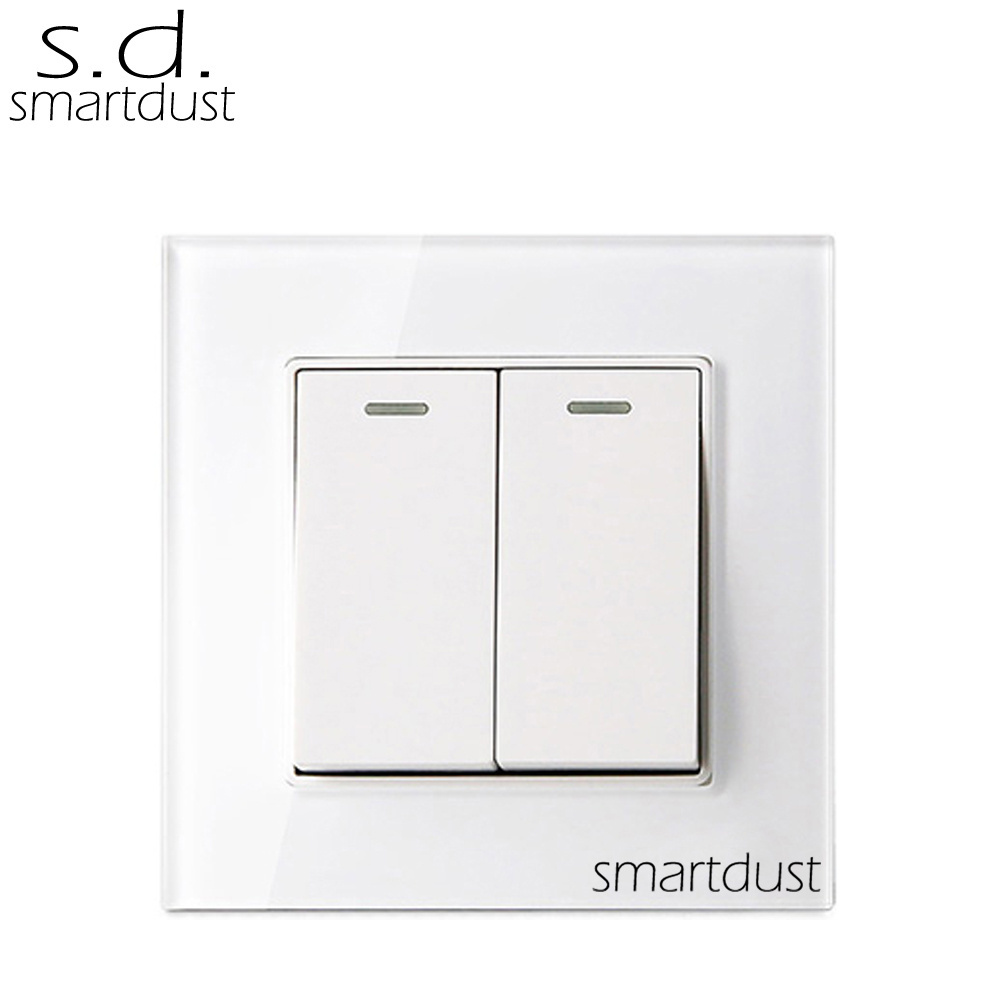 Smartdust Button Push Waterproof Light Switch Bathroom Wall Switch