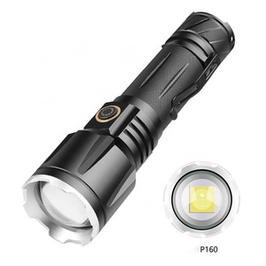 Outdoor Lighting High Power 5000 Lumen Flashlight Zoom Focus Lampe Torche LED Power Bank Function Torch Light for Camping