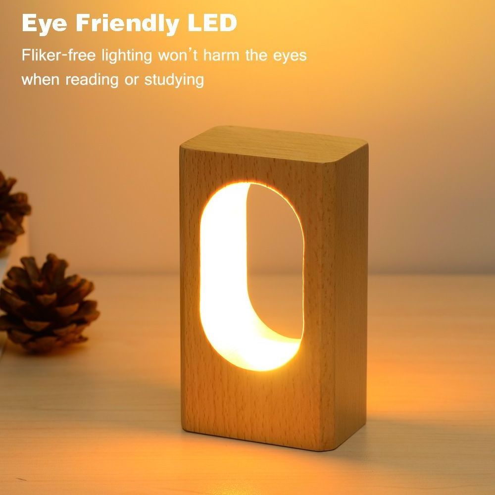 New Arrival Home Decoration Lights Wood Material Tree Cave Design Novelty Bedroom Desk Lamps Modern Table Light