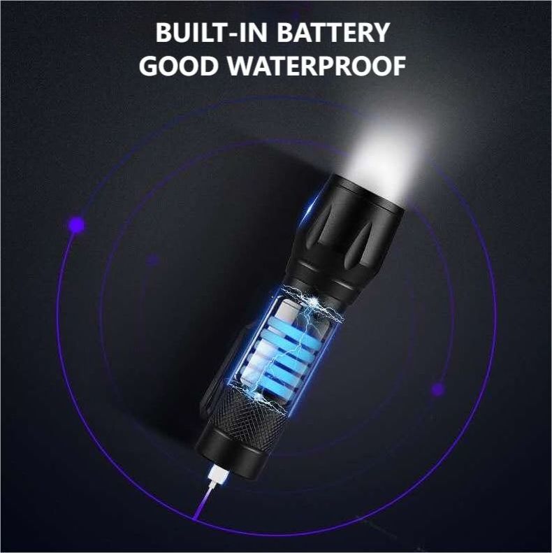 Flashlights & Torches Mini Portable COB Flashlight COB Zoom Focus Pen Clip Design USB Rechargeable Waterproof Torch Lamps