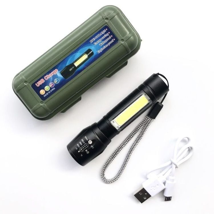 Flashlights & Torches Mini Portable COB Flashlight COB Zoom Focus Pen Clip Design USB Rechargeable Waterproof Torch Lamps