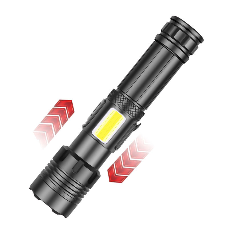 High Power Torch Lights Aluminum Alloy 5000 Lumen P160 LED Flashlight Waterproof Zoom Focus Power Bank Torch Lantern for Camping