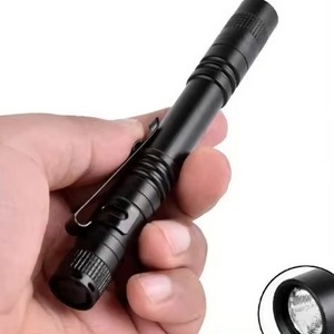 Portable Mini Size Aluminum Alloy Torchlight AAA Dry Battery Slim LED Flashlight Pen Clip EDC Flash Lights for Doctor