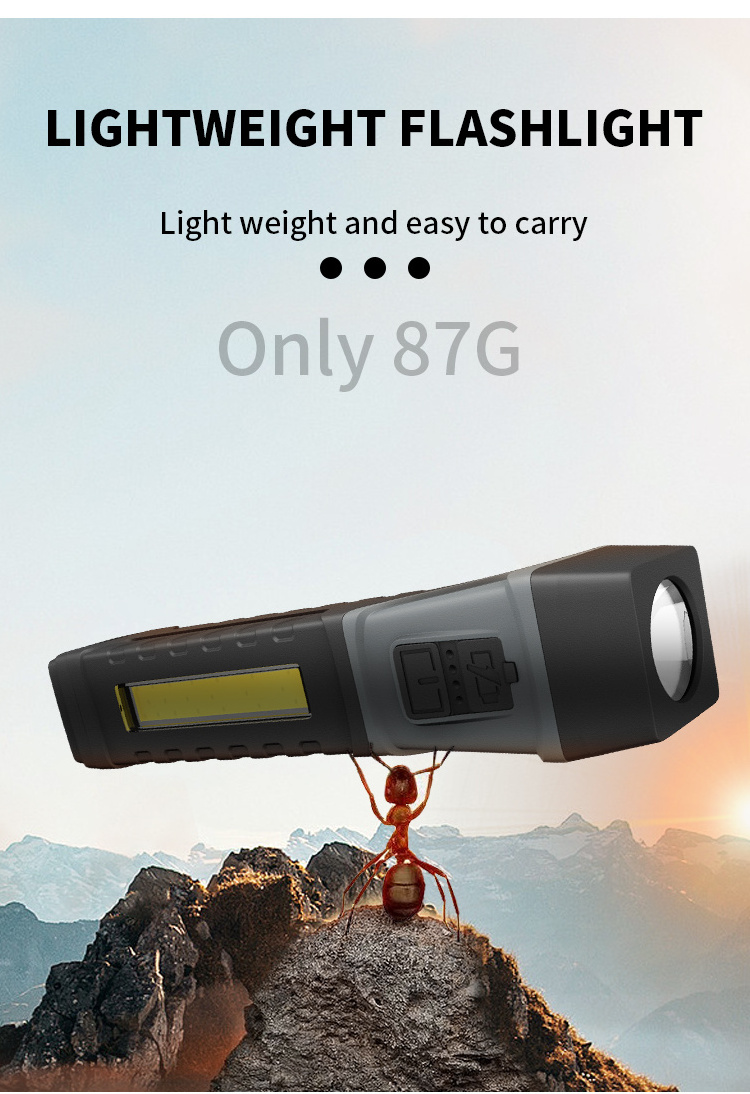 Red & white Light Flashlight 90 Degree Rotatable LED Work Light Tail Magnet Rechargeable Mini EDC LED Torch Lights