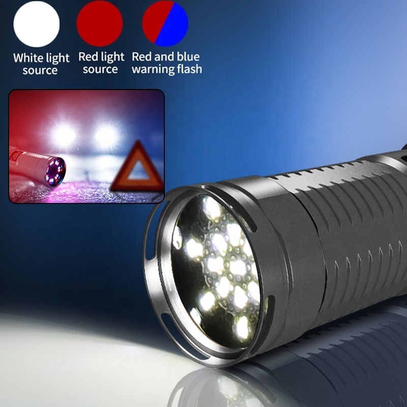 High Lumen Handheld Searchlight 1500m Beam Range 60W Laser Flashlight Telescopic Zoomable Power Bank Rechargeable LED Lights