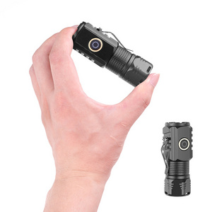 Portable EDC Flashlight 600 Lumen High Brightness Type C Rechargeable Pen Clip Design Tail Magnet Tactical LED Flashlights