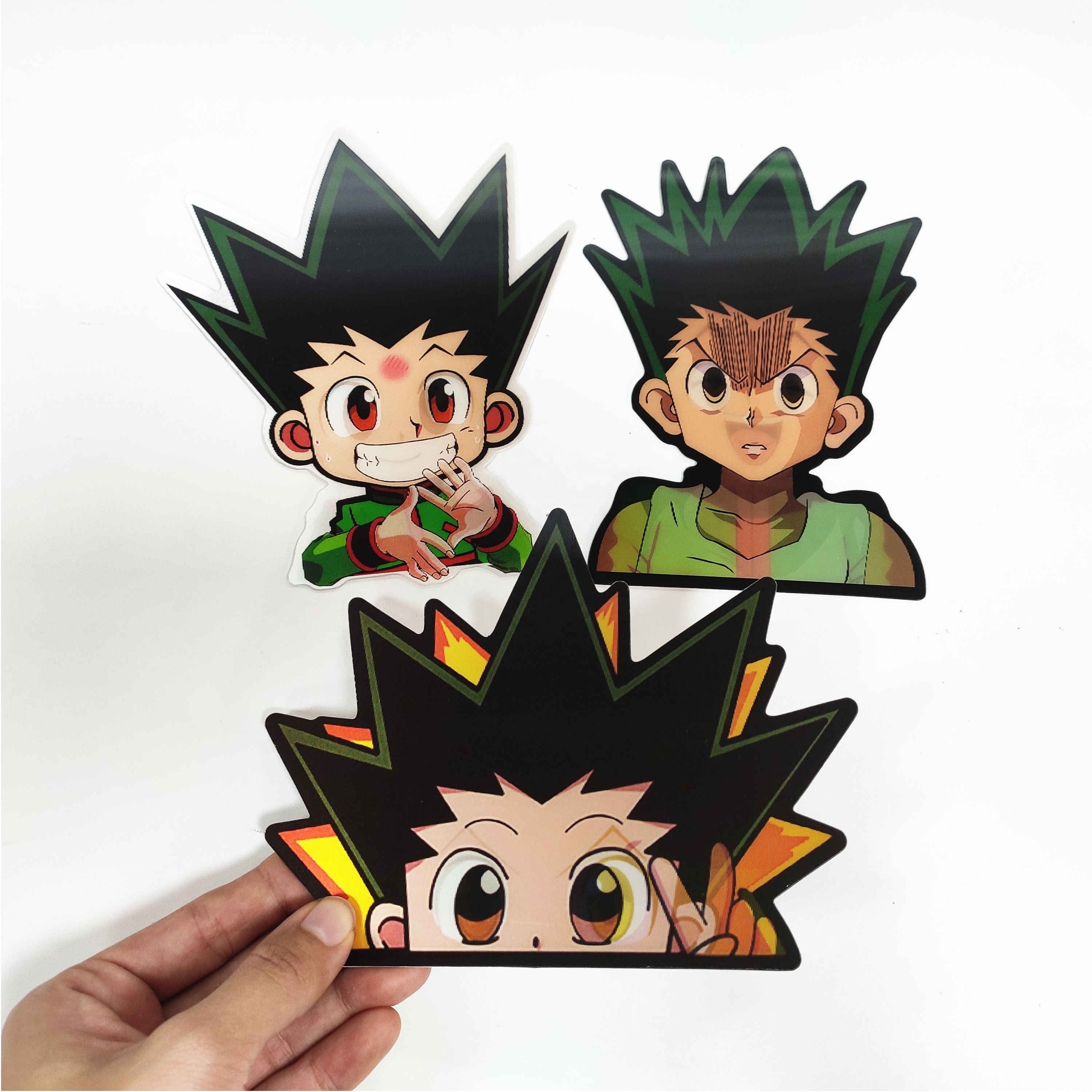 Handsome Anime Boy Newest Designs Three Pictures Changing Motion Stickers Anime Car Decal 3D Cartoon Waterproof Decals