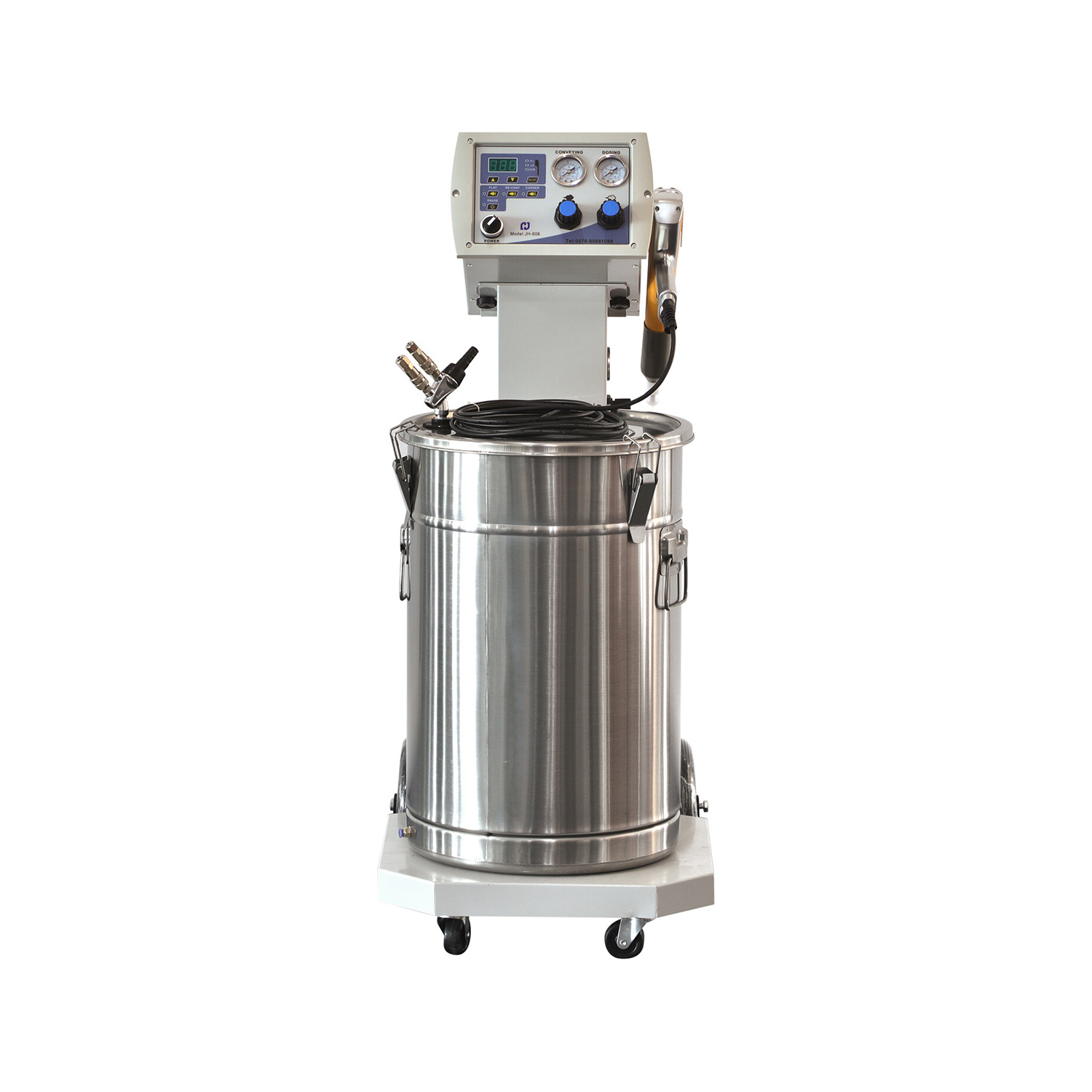 AILIN AL-606 Digital Electrostatic Powder Coating Machine With Manual Spray Gun For Sale