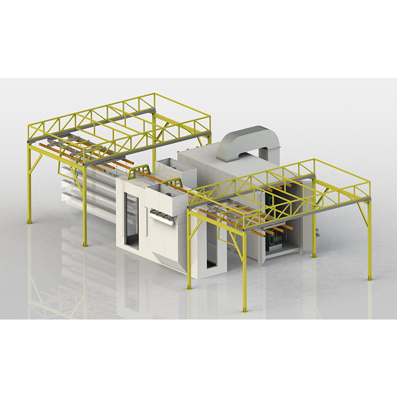 Ailin High Efficiency Compact Manual Powder Coating Line With Overhead Conveyor For Metal Surface Treatment