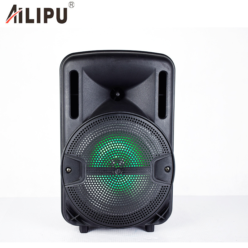 8 inch wholesale china import professional wireless trolley speaker with tf card, usb and fm radio