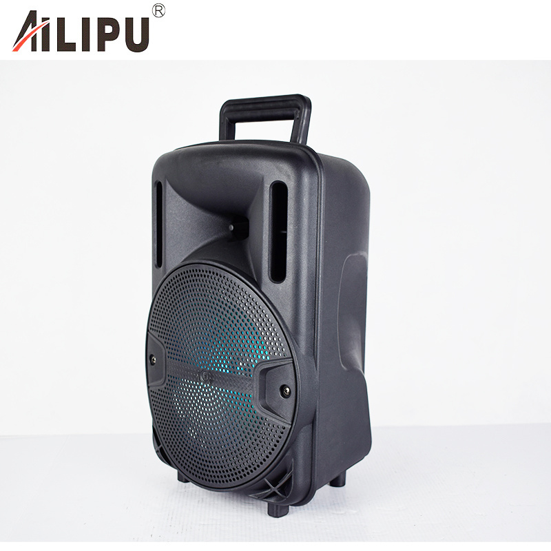 8 inch wholesale china import professional wireless trolley speaker with tf card, usb and fm radio