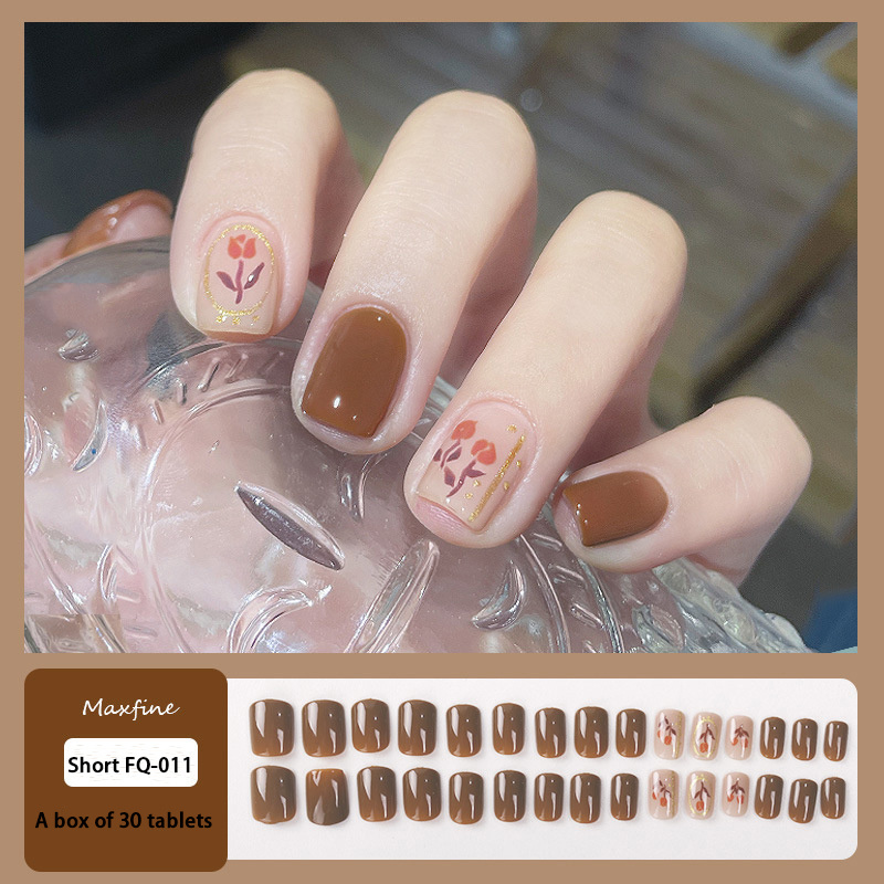 Custom Press On Nail Box Full Cover Artificial Fingernails Long Coffin Butterfly Fake Nails ABS