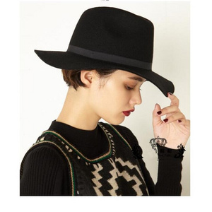 2023 High Quality Man Wide Brim Panama Style Jazz Hat Wool Felt Fedora Hats for Women Unisex