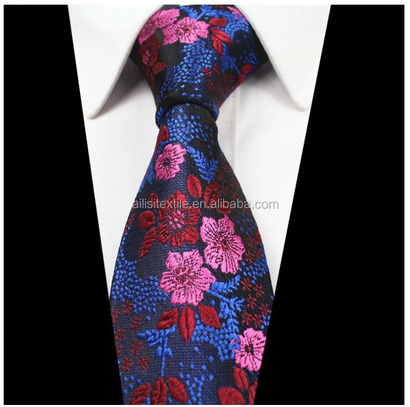 Custom Flower Digital Printing Gold Ties for Man custom embroidered tie