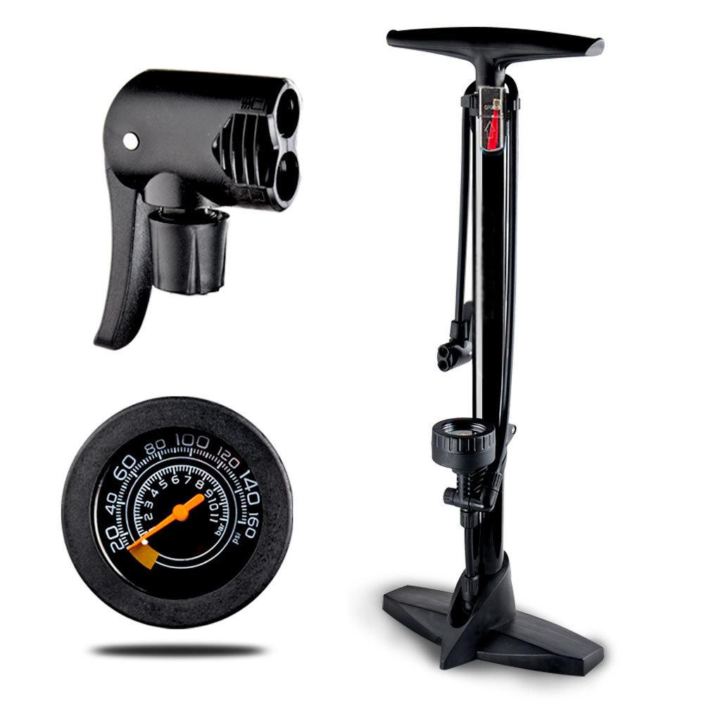 Cycling Accessories Bike Foot Pump 160 Psi Bike Hand Pump Presta Schrader Valve Bicycle Air Floor Pump