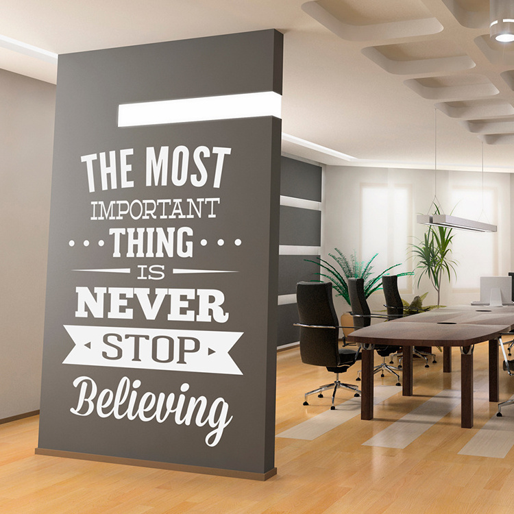 ALY-QWS080 New Products Waterproof Non-toxic Quotes New Design Cheap Vinyl Inspirational Wall Sticker