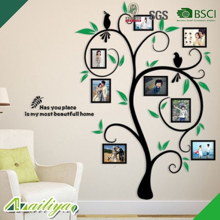 Waterproof Self Adhesive Family Tree Decorative Living Room 3D Wall Sticker