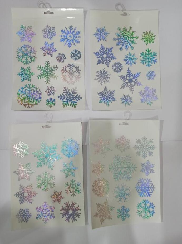 BSCI Home decor custom removable self adhesive cute 3d christmas snowflakes wall window stickers