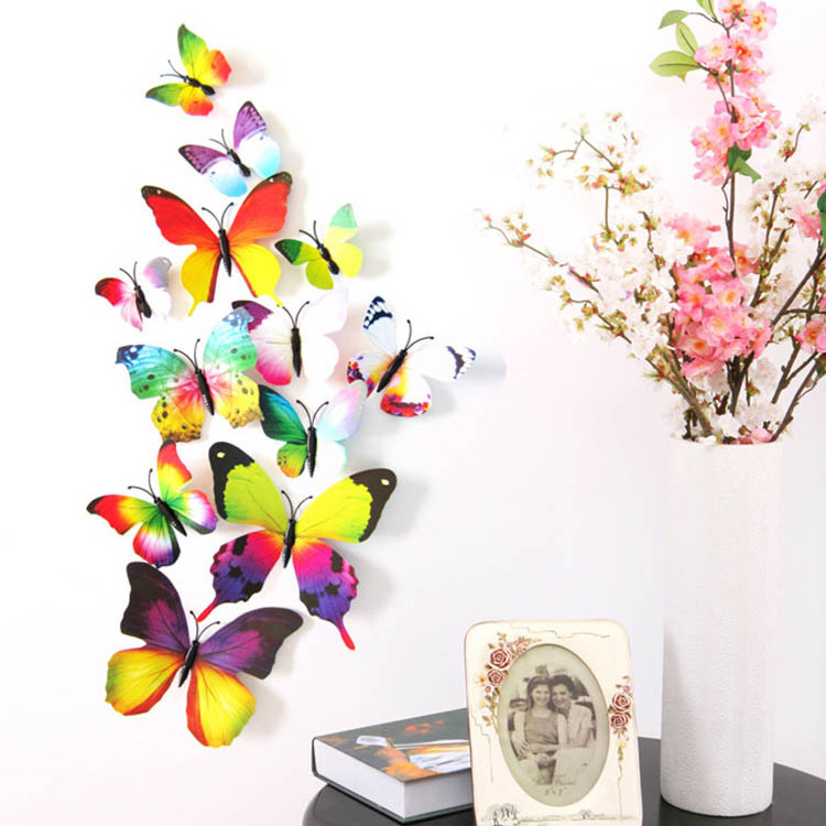 Children Room Various Of Vivid Fascinating Kids 3D Butterfly Decor Wall Stickers,Butterfly 3D Wall Stickers