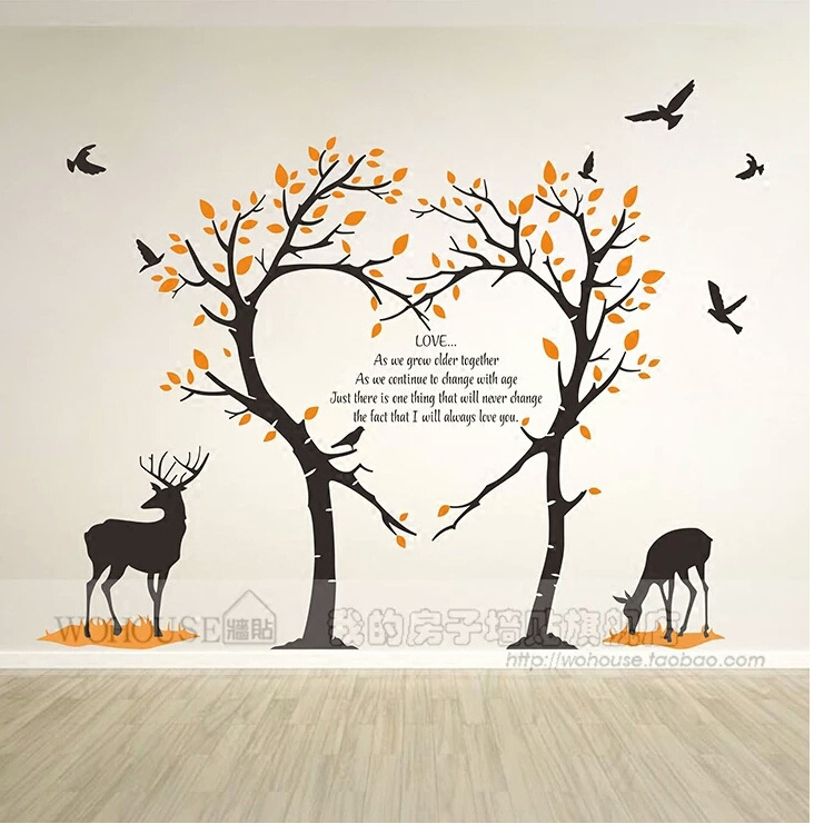 large removable 3d forest animals wall stickers for kids room