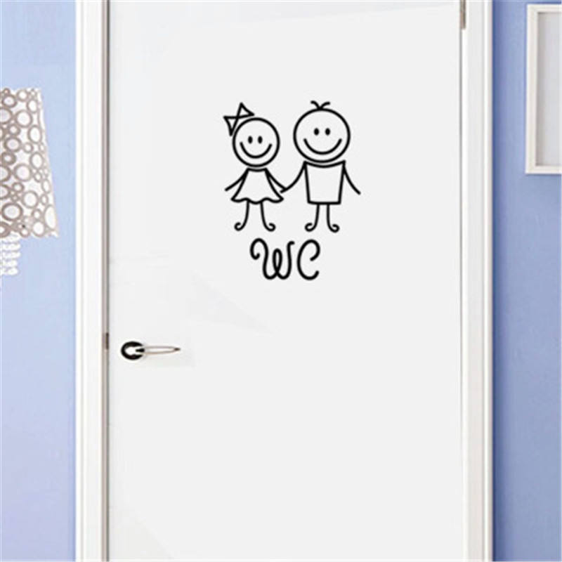 BSCI Creative Wall Decals PVC Vinyl Wallposter Removable toilet door stickers