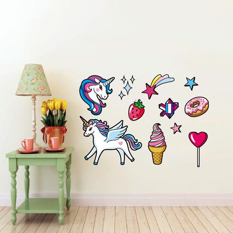 Removable Home Decor Baby Room PVC Vinyl Unicorn Wall Stickers