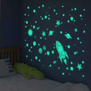 Non-toxic halloween eco friendly removable custom glow in the dark wall stickers stars