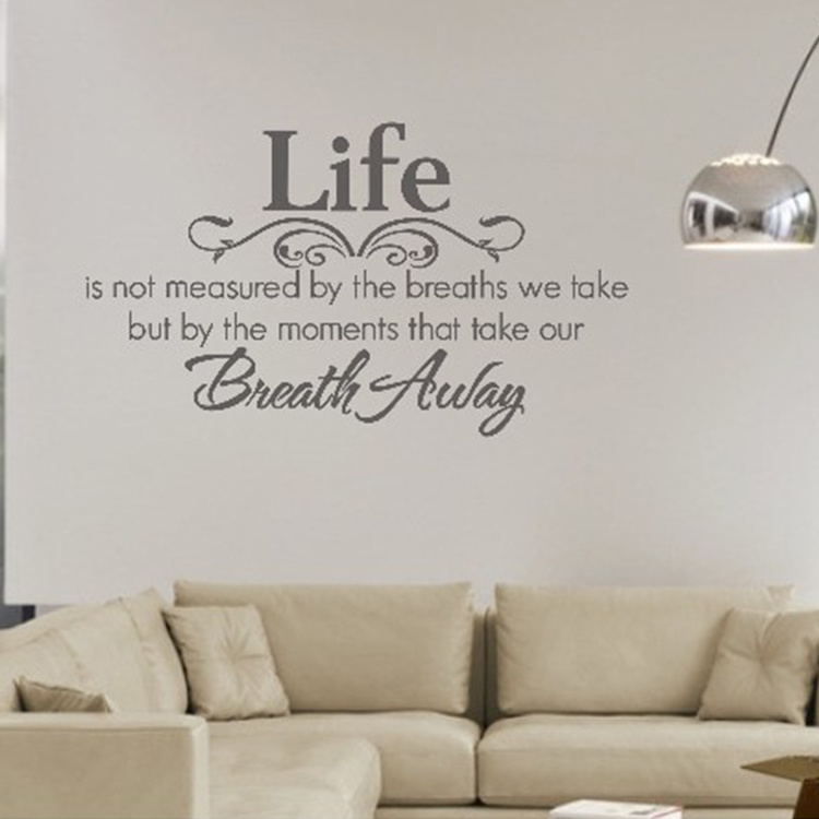 DIY Removable Art Vinyl Quote Wall Sticker,Pop Decors Inspirational Quote Wall Decal, Live Life with A Little Spice