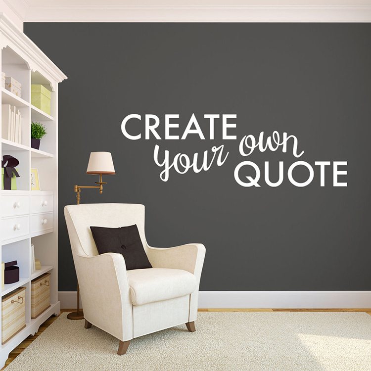 ALY-QWS080 New Products Waterproof Non-toxic Quotes New Design Cheap Vinyl Inspirational Wall Sticker