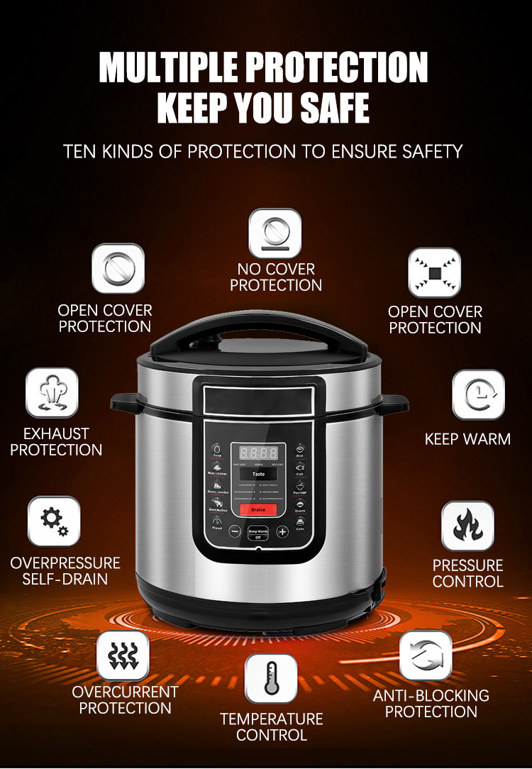 High Quality Stainless steel InstantPot Duo 7-In-1 5L 6L 8L Electric Pressure Cooker 110V 220V