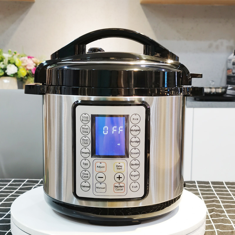 Automatic Stainless Steel Multi Cooker Crock Pot Electric Pressure Cooker 10 Quarts