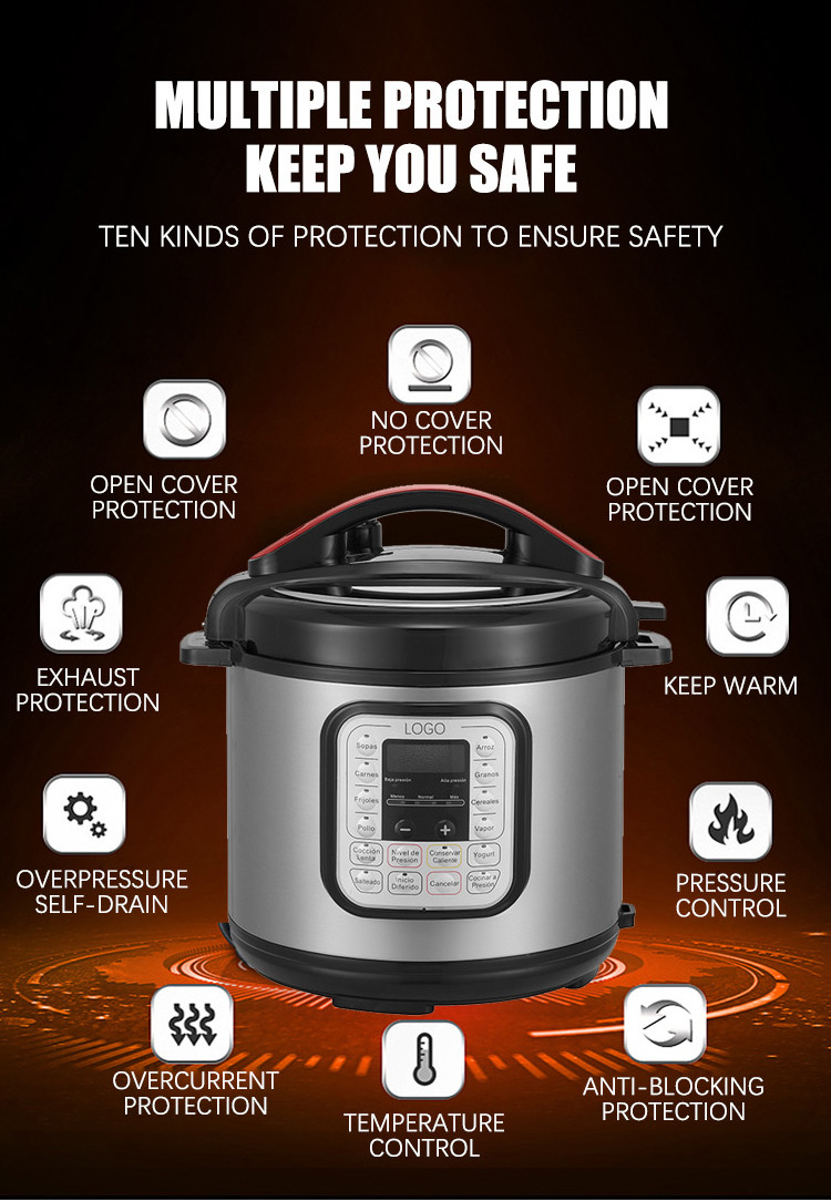 Olla De Presion Electrica Inteligente Cocinas Electric Pressure Cooker 12L