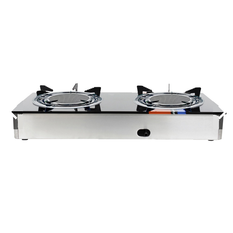 Guangdong Household Hydrogen Propane Gas 2 Burner Table Gas Stove Stand