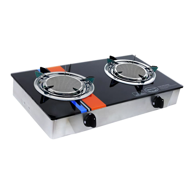 Guangdong Household Hydrogen Propane Gas 2 Burner Table Gas Stove Stand