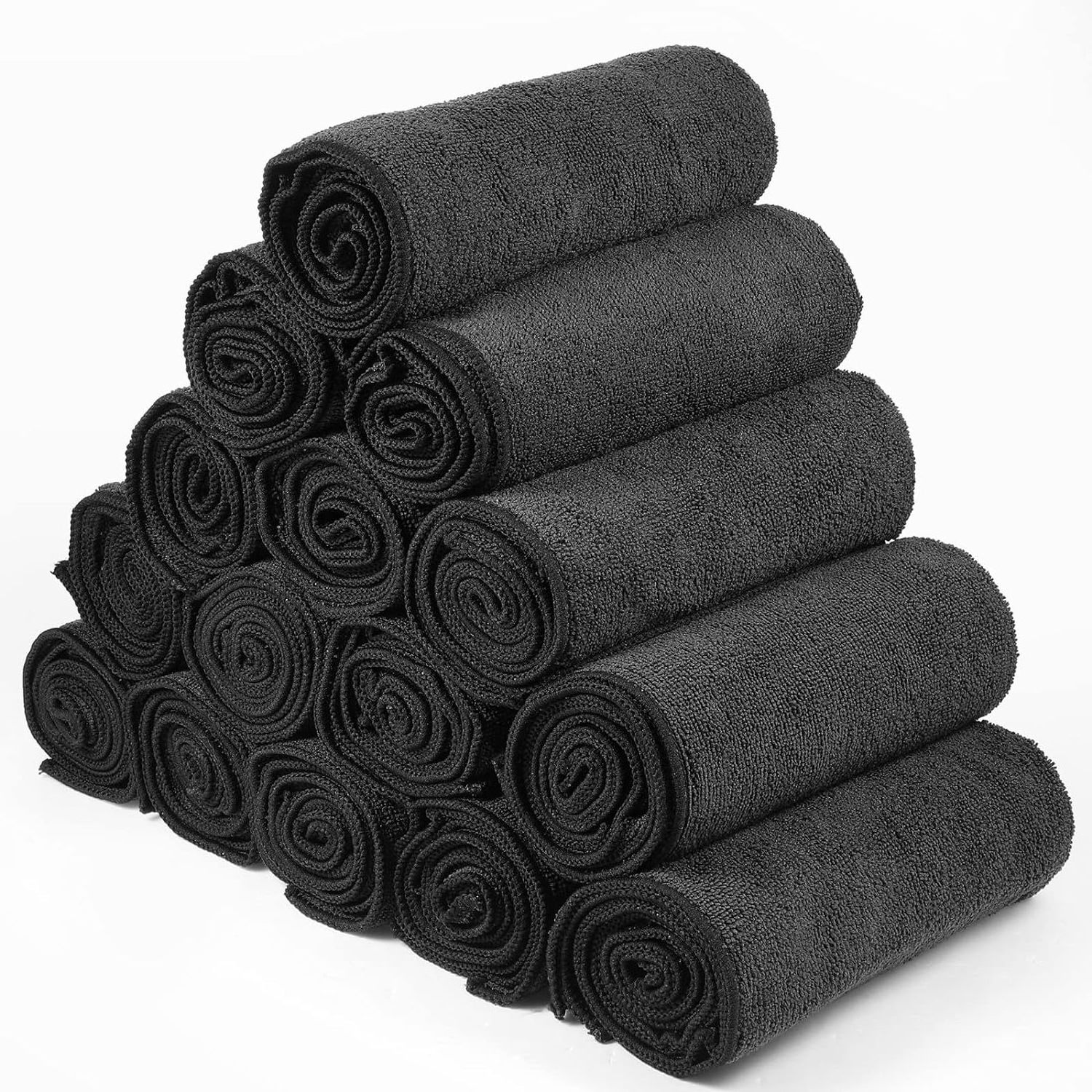 Wholesale black hair salon towels super Soft and absorbent microfiber beauty salon towel hair spa hand towels with logo custom