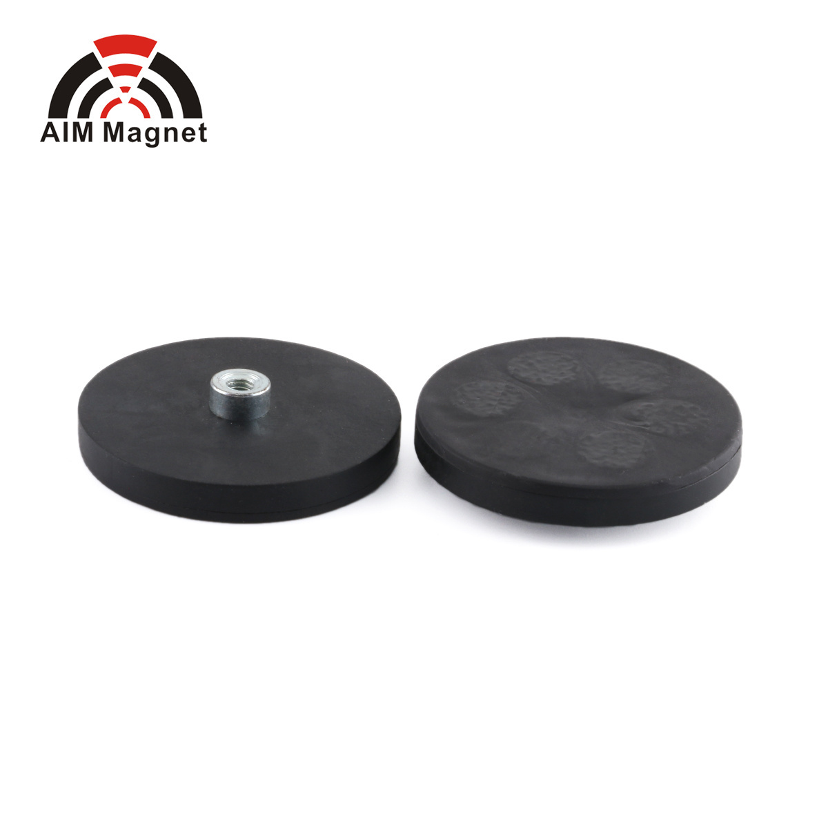 D22/43/66/88mm Neodymium Rubber Pot Magnet with Counter Bore High Performance Magnetic Materials