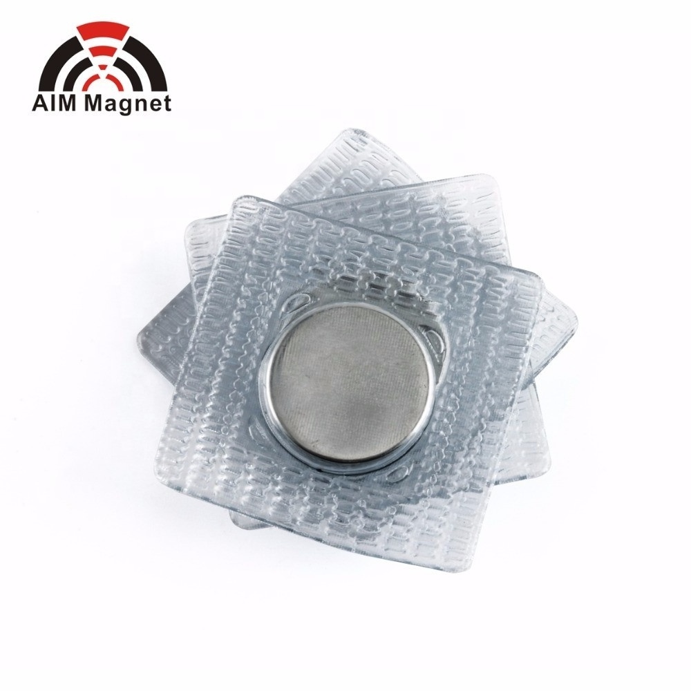 Customized Strong Neodymium PVC Button Magnet Clothing Fabric N35 Grade Nickel Coated Water-Proof Welding Service Included